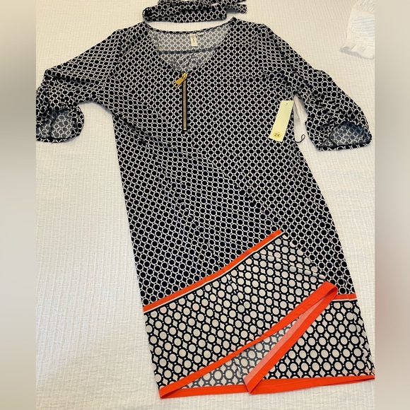 Tacera Dress Size 2X black/white/orange - Picture 3 of 8